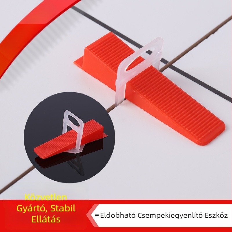 Csempe szintbeállító eszköz keresztszögű műanyag alátétekkel – csempézéshez