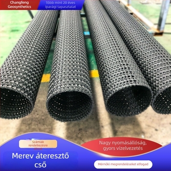 Barázdált PE merev beszivárgócső és áteresztő dréncső vízgyűjtő árkokhoz, több méretben