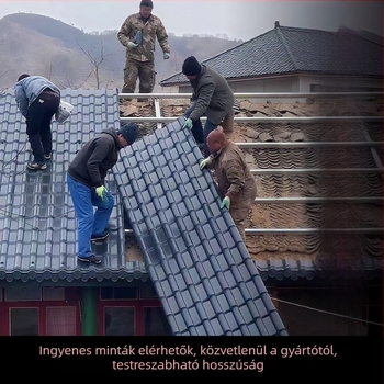 Szintetikus gyanta tetőcserép felújítás villákhoz, vidéki házakhoz és gyárépületekhez, vastagított kínai stílusú antik cserép