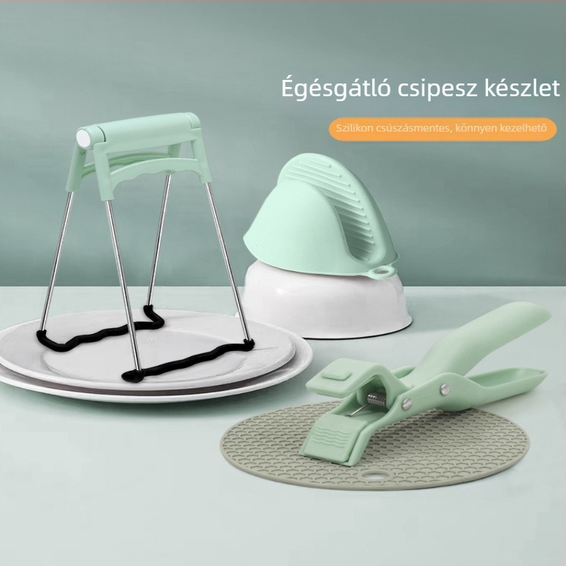 Silikon tálklipsz csúszásmentes és edényemelő a háztartási konyhához
