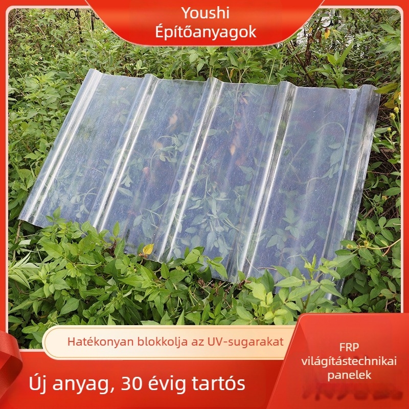 FRP átlátszó tetőpanel üvegszálas – fényáteresztő panel üvegházakhoz