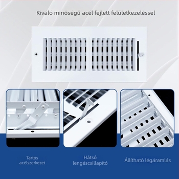 Kétirányú, szilárd acélból készült HVAC állítható rácsos légkivezető