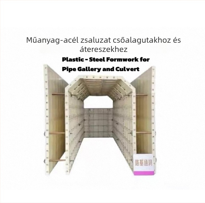 Helyszíni öntéshez készült műanyag–acél zsaluzat csövek és csőgalériákhoz, magas szilárdságú, többször használható.