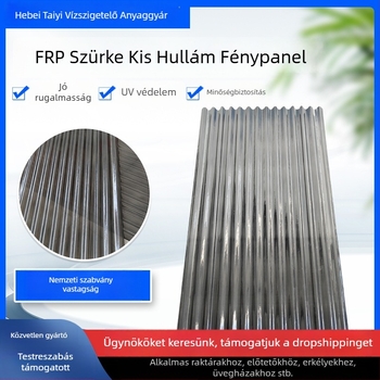 Szürke FRP világító panel üvegszál-erősített gyantából, pergola és autóbeálló számára