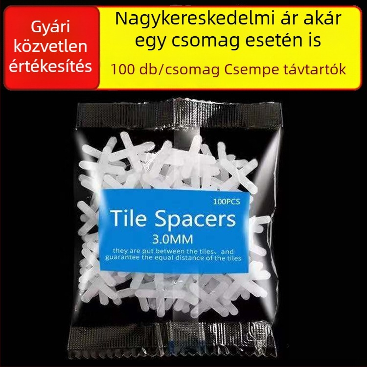Műanyag keresztcsíkok csempéhez – hézagpozicionálás és csempe szintezése