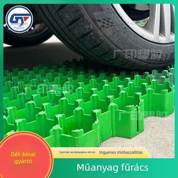 HDPE műanyag fűültető rács, zöld, tájépítéshez, parkolókhoz és lejtővédelmi célokra