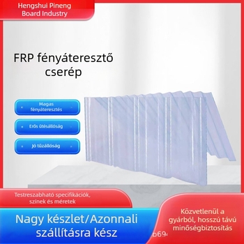 FRP átlátszó hullámmintás világítópanel kültéri üvegházhoz és tetőhöz, testreszabható
