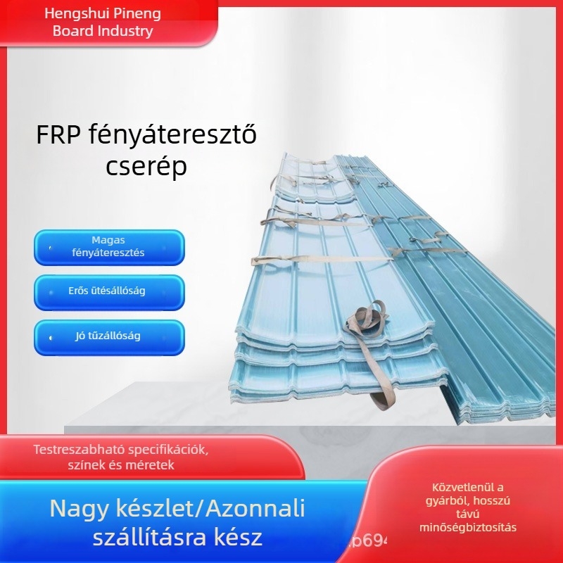 FRP átlátszó hullámmintás világítópanel kültéri üvegházhoz és tetőhöz, testreszabható