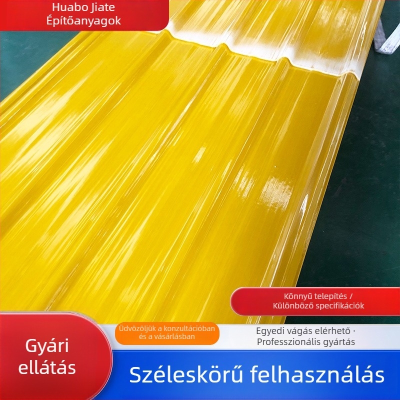 FRP árnyékoló és vízálló üvegszálas tetőpanel üvegházakhoz, carportokhoz és tetőkhöz