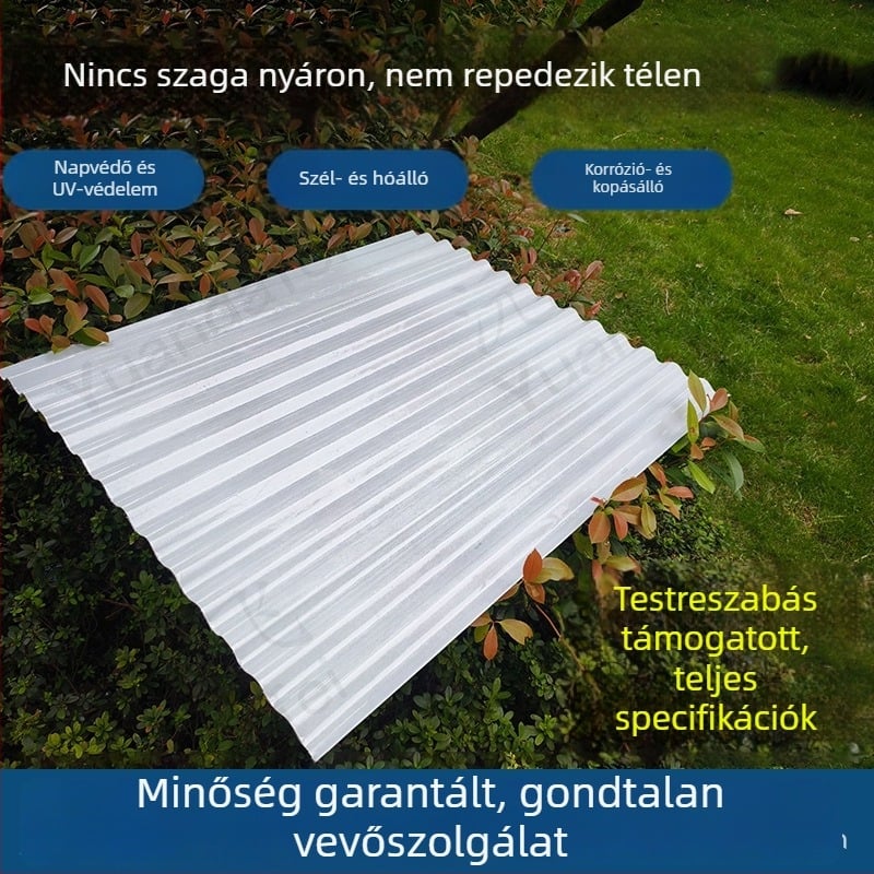 FRP üvegszálas hullámlemez, tejfehér átlátszatlan világító és árnyékoló panel tetőre