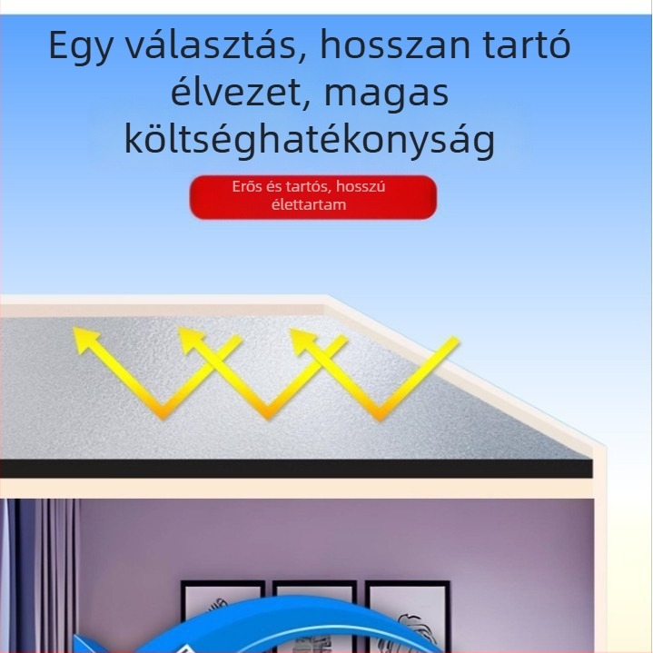 Öntapadós tetőszigetelő panel napfényes helyiségekhez, kőzetgyapot hőszigetelés, vízálló és magas hőmérsékletnek is ellenálló anyag