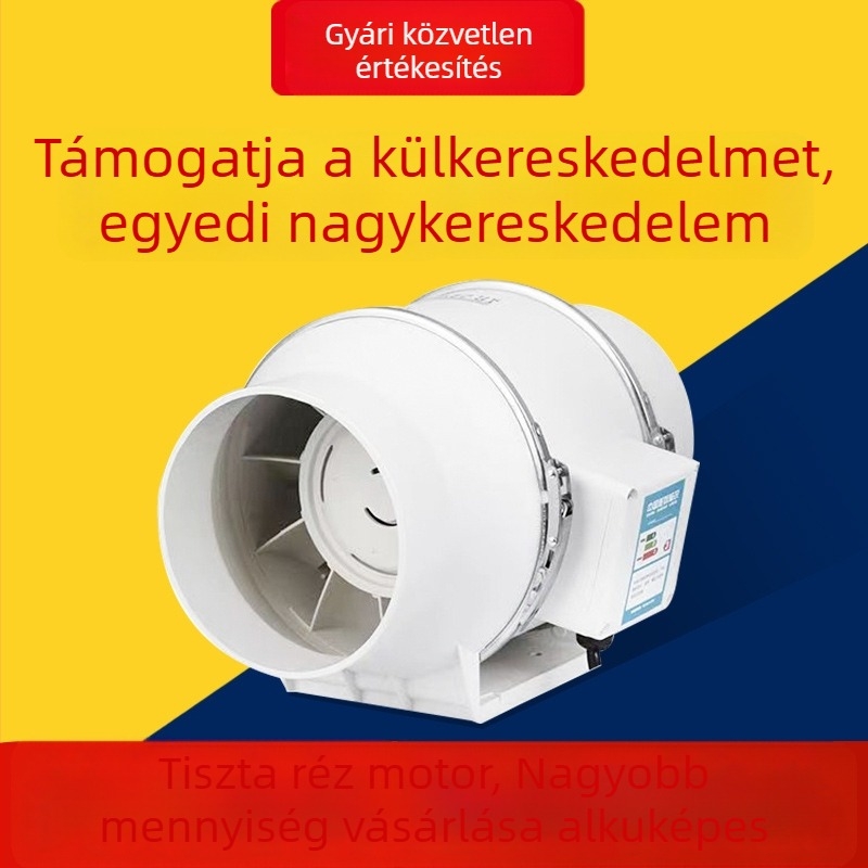 Konyha- és fürdőszobai csatornás ventilátor, 6–8 hüvelyk, erőteljes