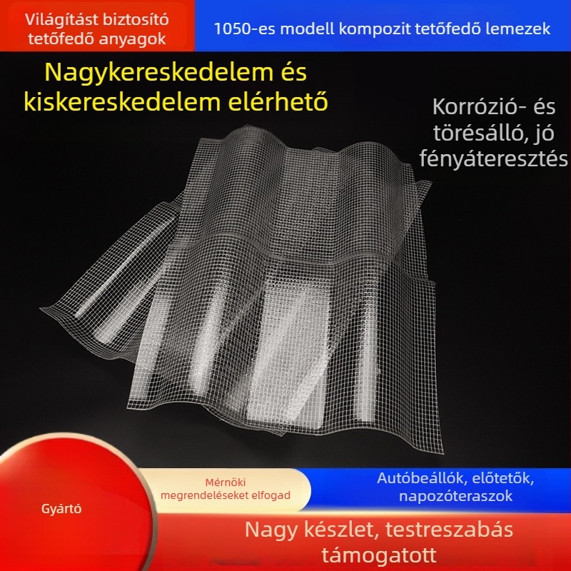 Műanyag árnyékoló panelek, gyanta tetőcserepek, eresz- és erkély esővédelme, vízálló védelem