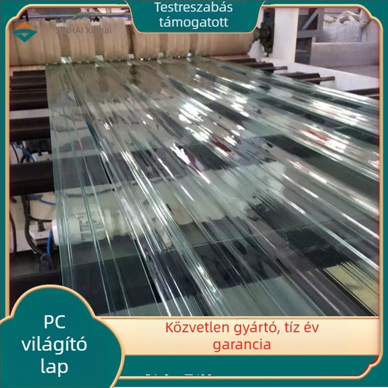 PC átlátszó hullámos világító panel, típus 840/900, tűzálló
