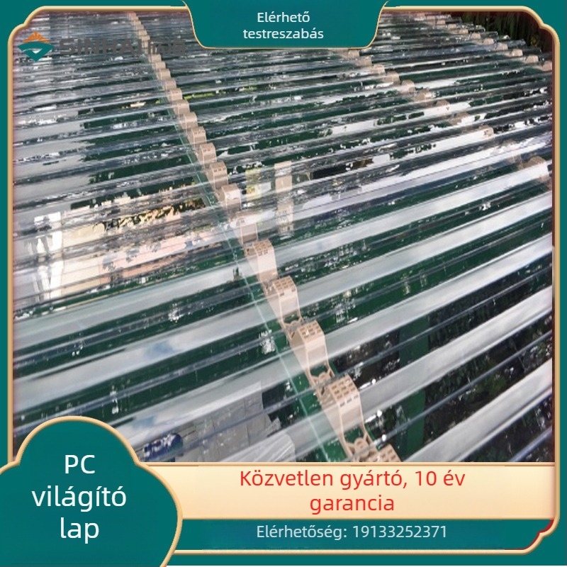 PC átlátszó hullámos világító panel, típus 840/900, tűzálló