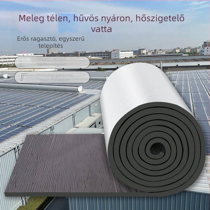 Alumíniumfóliás gumi-műanyag szigetelő lemez tetőkhöz