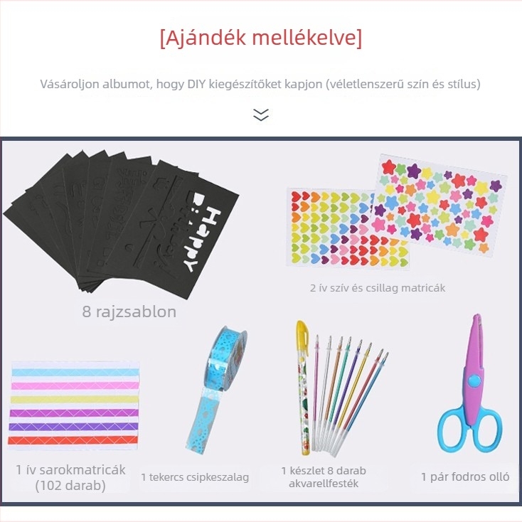 DIY beilleszthető fotóalbum 5/6 hüvelyk, írható oldalakkal – a baba és gyerekek növekedési naplója