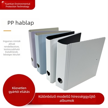 Személyre szabható PP műanyag fotóalbum családi fényképekhez, kivehető oldalakkal