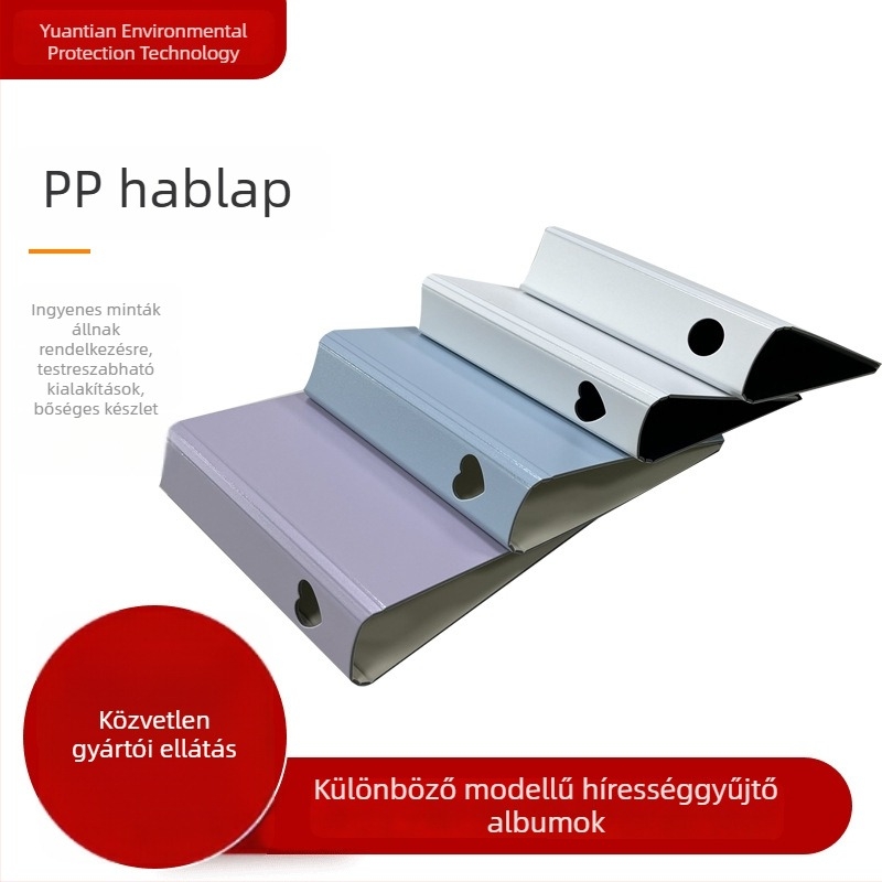 Személyre szabható PP műanyag fotóalbum családi fényképekhez, kivehető oldalakkal