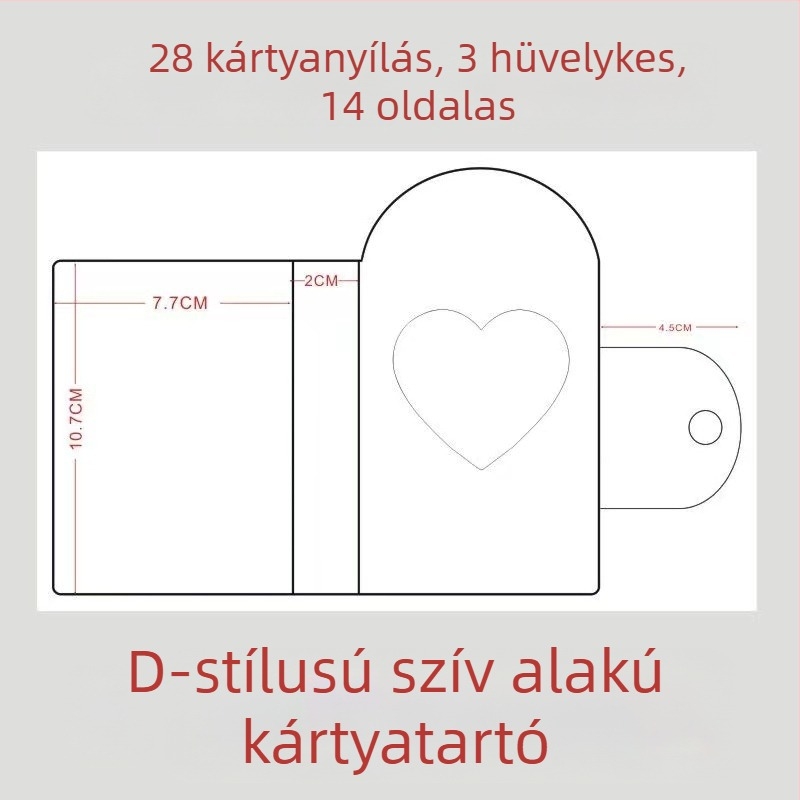 Személyre szabott mini fotóalbum kártyatartóval, 3 hüvelykes album, kártyatartó és kártyaklip