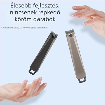 Prémium rozsdamentes acél körömvágó készlet otthoni manikűrhöz, nagy ferde nyílású fej, cseppmentes kivitel
