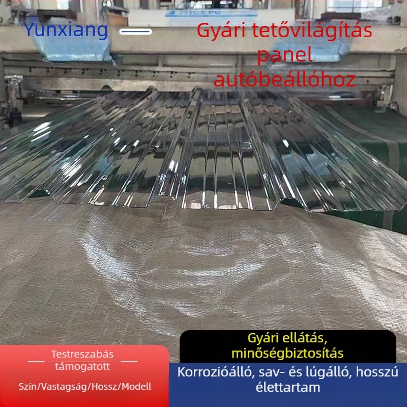 Átlátszó polikarbonát panel tetőkhöz, üvegházakhoz és napfényes szobákhoz