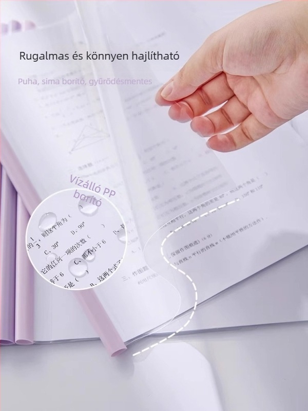 A4-es áttetsző gradientes emelőzáras irattartó, vízcsepp alakú, függőleges, színes, nagy kapacitású