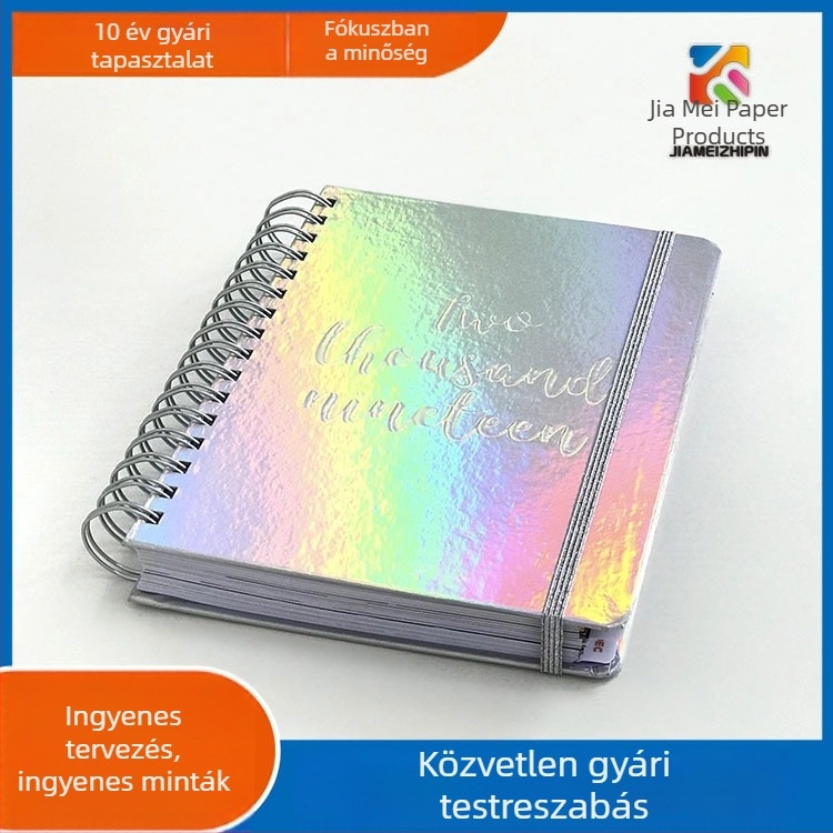Testreszabható spirálkötésű notesz lézergravírozott logóval