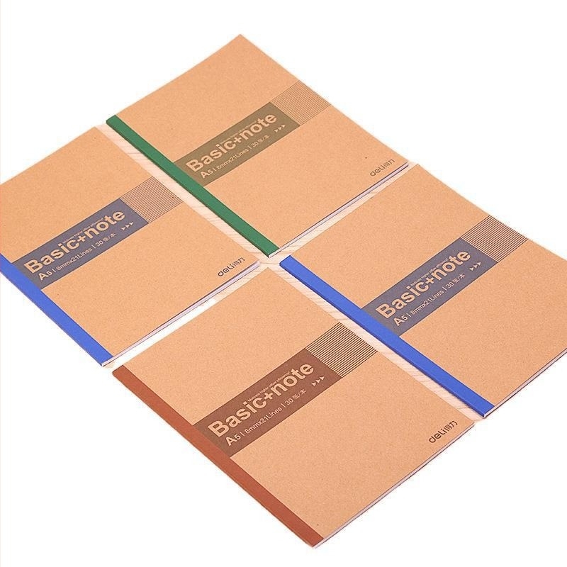 Deli 7672 puha fedelű A5 méretű notesz, 30 oldal, tehénbőr hatású borító