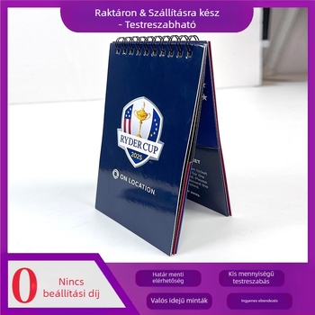 Kompakt spirál notesz kártyatartóval, színes nyomtatás, amerikai stílusú design, A6/A7 méret, mini fényes borító