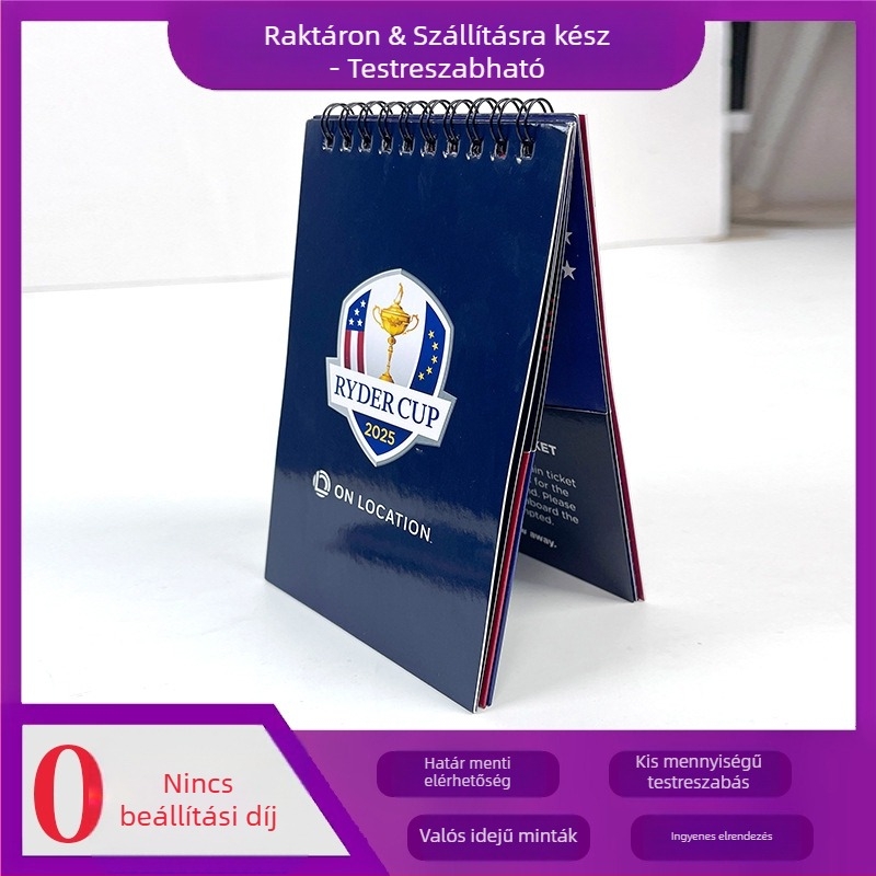 Kompakt spirál notesz kártyatartóval, színes nyomtatás, amerikai stílusú design, A6/A7 méret, mini fényes borító