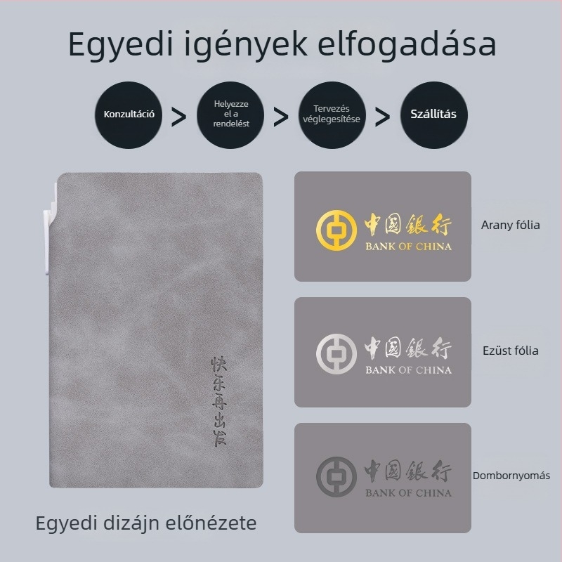 Testre szabható juhbőr notesz, elegáns diák notesz, A7 méret, üzleti stílus