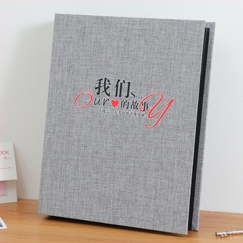 10 hüvelykes textil fotóalbum DIY, kézzel készített emlékalbum ragasztott oldalakkal, pároknak, barátnőknek és a gyermek fejlődésének