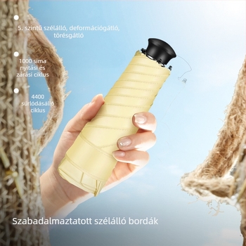 Ultra könnyű mini napernyő rejtett lehajtható fogantyúval, kettős használat napra és esőre, üzleti ajándék