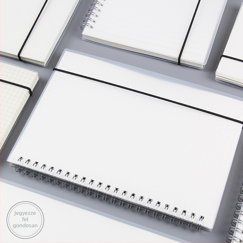 Spirálisan kötött napló tervező minimalista dizájnnal, méretek A6/A5/B5, 80 oldal, 80 g/m² papír, matt PP borító