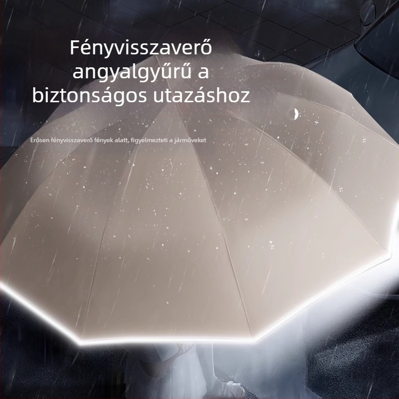 20-ágú visszaforduló esernyő, nap- és eső használatra, automata összecsukható esernyő logóval