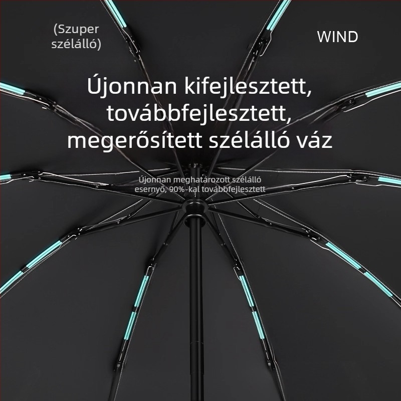 20-ágú visszaforduló esernyő, nap- és eső használatra, automata összecsukható esernyő logóval