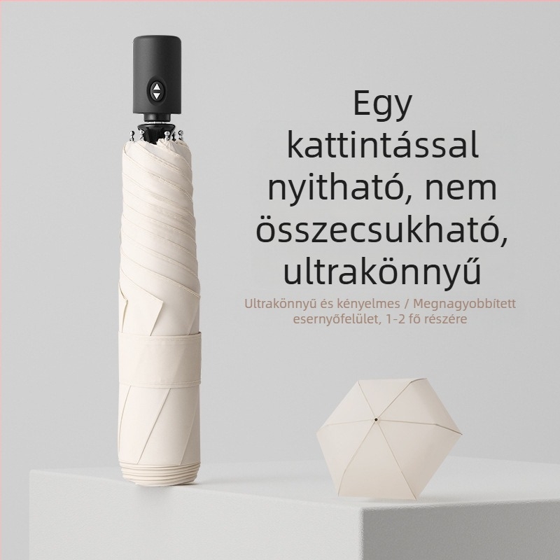 Memóriaszövettel készült, XL méretű automata esernyő, ultrakönnyű
