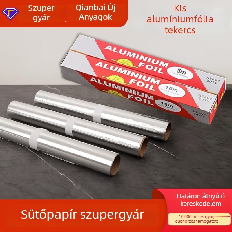 Megvastított élelmiszer-minőségű alumíniumfólia tekercsek, kifejezetten légsütőhöz és grillhez