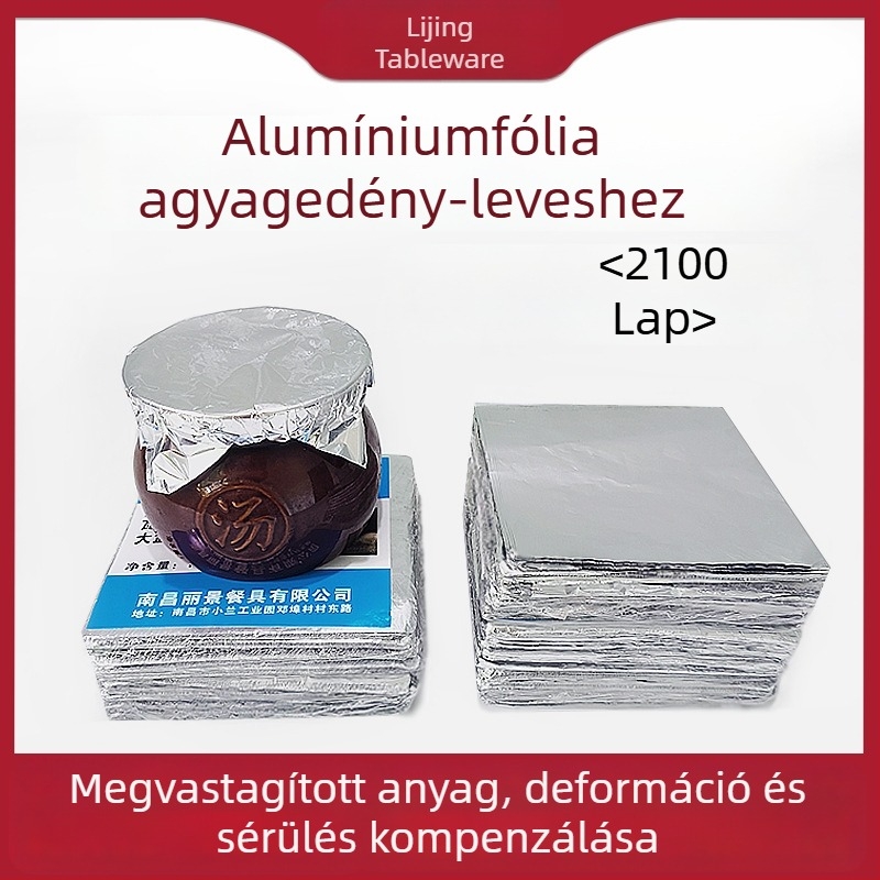 Élelmiszer-minőségű alumíniumfólia-lapok sütéshez és grillhez, ideális tej-tea lezárásához és forró italokhoz, melegen tartja és megőrzi a frissességet, ellenáll a magas hőmérsékletnek.