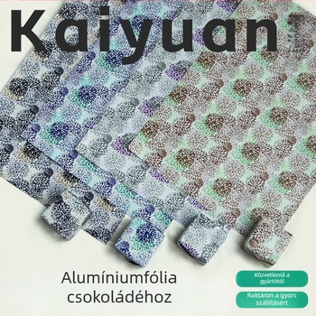 Élelmiszerre szóló személyre szabott alumíniumfóliás papír: csokoládé és tea csomagoláshoz, színes arany fólia, vastag csomagolópapír