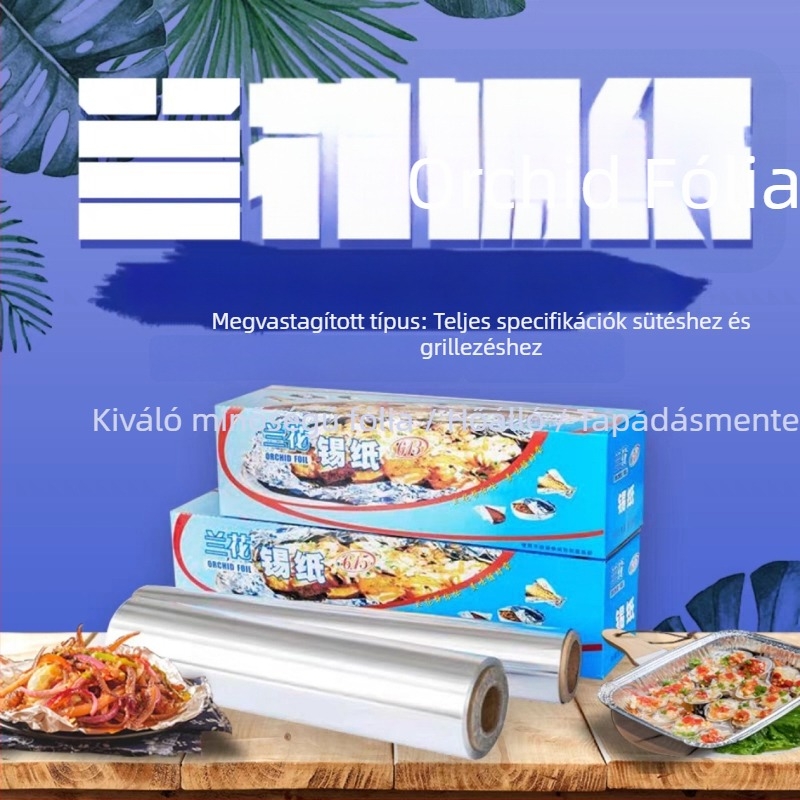 Orchid alufólia – standard csomag 613/615-ös dobozban, BBQ-hoz: kagyló, csirke és hal sütéséhez, mosás nélkül