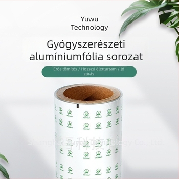 Személyre szabott nyomtatott PTP alumínium fólia bliszteres csomagoláshoz, alumínium-plasztik zárófilm, könnyen átszúrható zárófilm