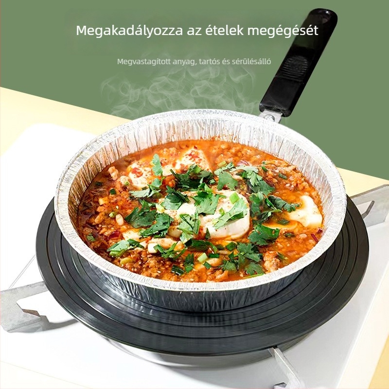 Levegő-fritőz kompatibil alumíniumfóliából készült tál, alumíniumfóliás tálak, olajat felszívó sütőpapír otthoni használatra