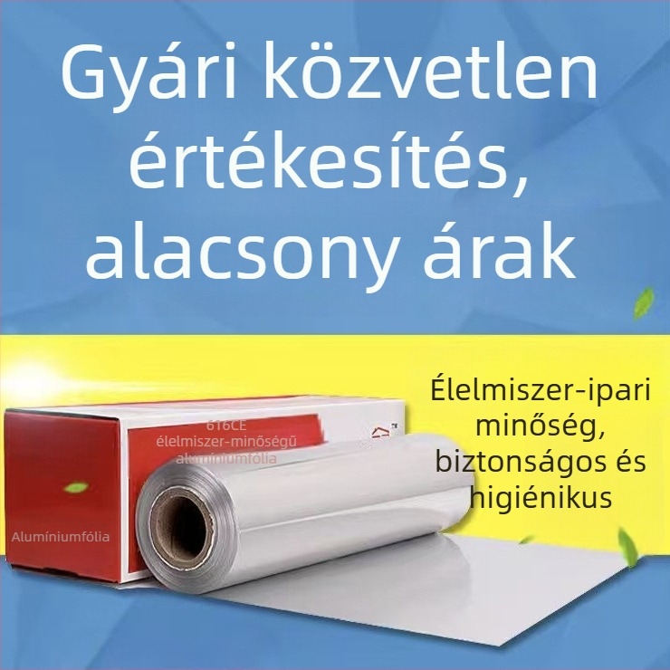 Nagykereskedelmi vastag élelmiszer-minőségű alumíniumfólia tekercsek légsütőkhez, sütőben sütéshez és kereskedelmi grillezéshez