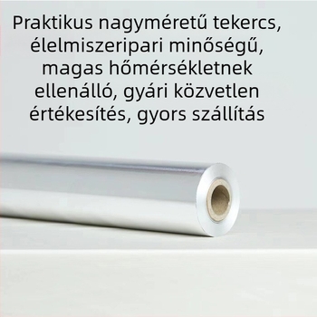 Megvastított alumínium fóliás tekercs, 18 µm, 30 × 150 m, virágmintás grillhez