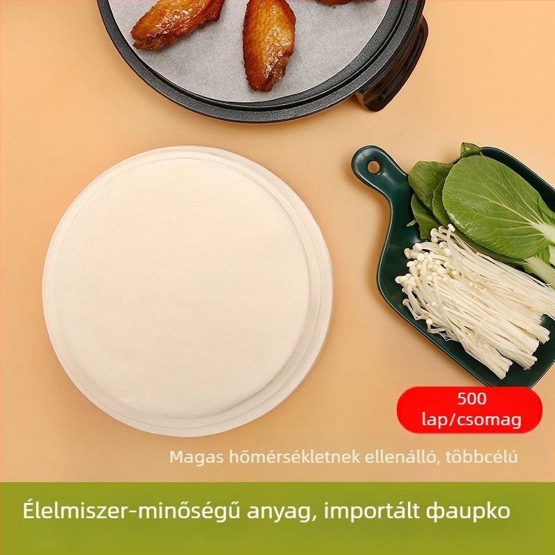 42 g barbecue papír zsírszívó, háztartási kör alakú tepsihez, alumíniumfólia, fritőzhöz való papír
