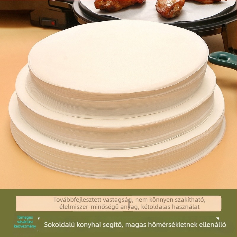 42 g barbecue papír zsírszívó, háztartási kör alakú tepsihez, alumíniumfólia, fritőzhöz való papír