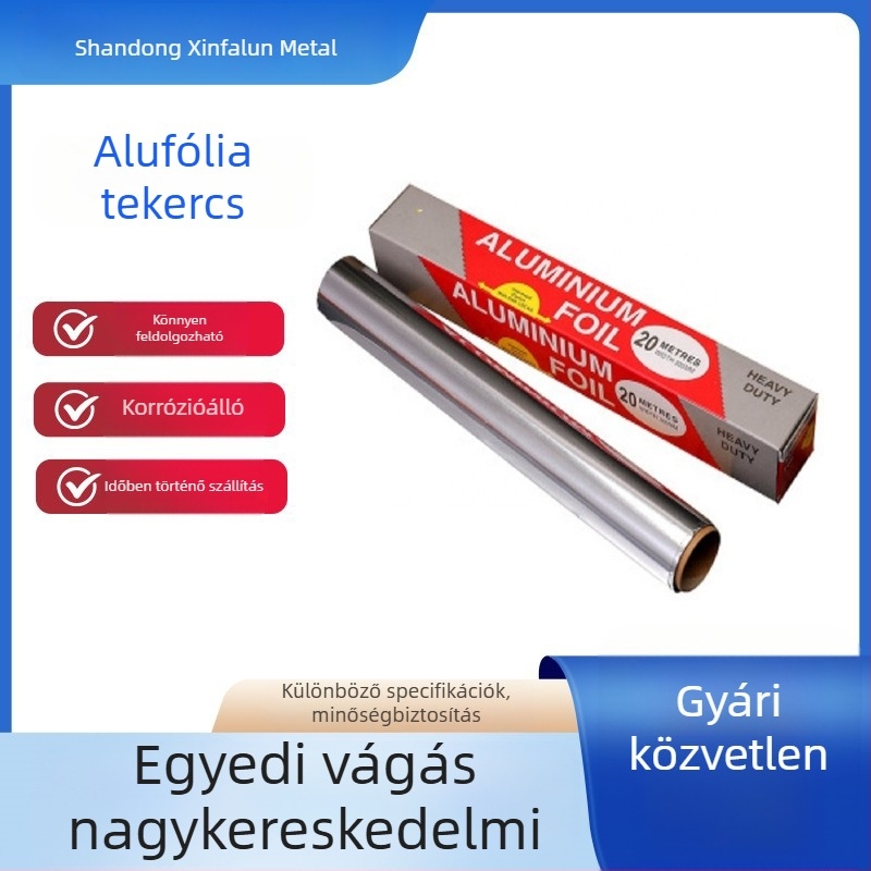 Egyszer használatos alumíniumfólia BBQ-hoz, alumíniumfólia tekercsek légsütőhöz