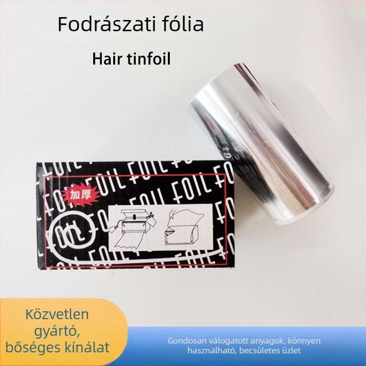 Élelmiszer-minőségű alumíniumfólia hajfestéshez és körmökhez, vastagabb fólia professzionális szalonokhoz